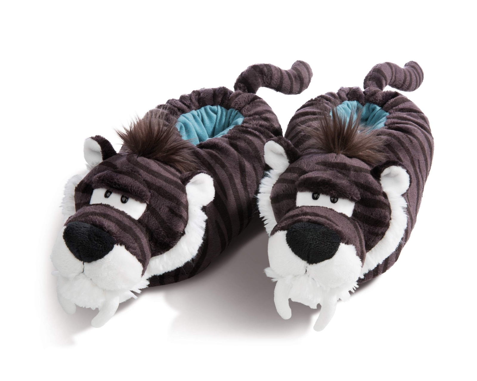 Thumbnail - Nici 45323 Hausschuhe Aus Plüsch Säbelzahntiger Größe 38-41, Kuschelig
