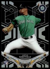 2019 Topps High Tek 50 Justus Sheffield Seattle Mariners Baseball Card
