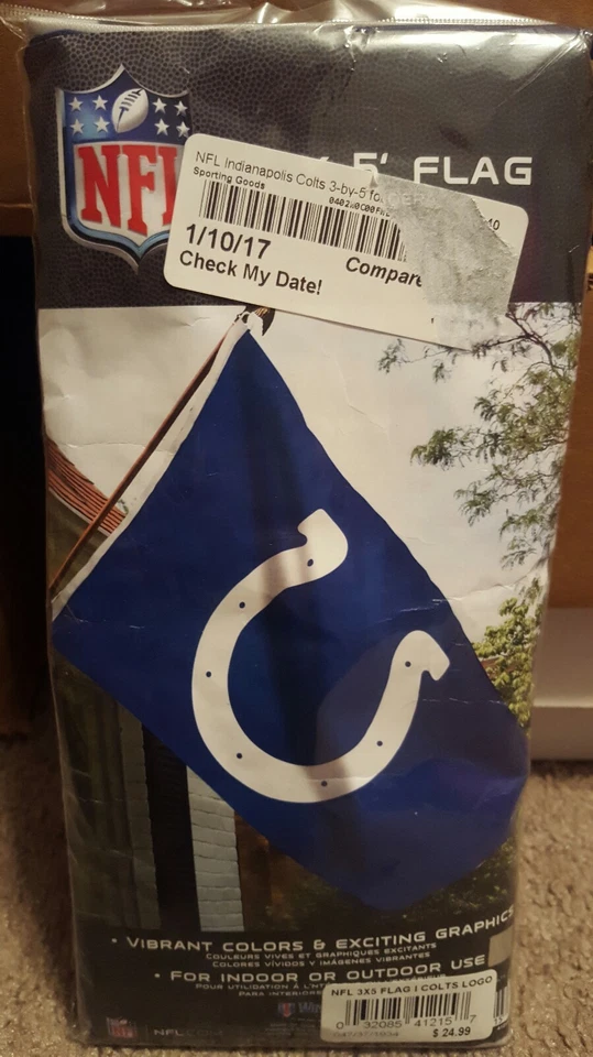 Bandera de los Indianapolis Colts interior exterior pancarta 3 pies por 5 pies azul Wincraft nueva Foto 2 de 2