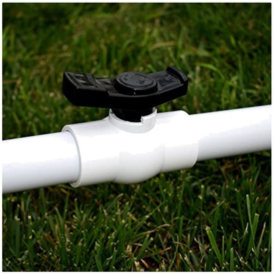4 Pcs 1'' PVC Ball Valve, Shut-Off PVC Ball Valve Socket with Upgrade Easy-Tur...