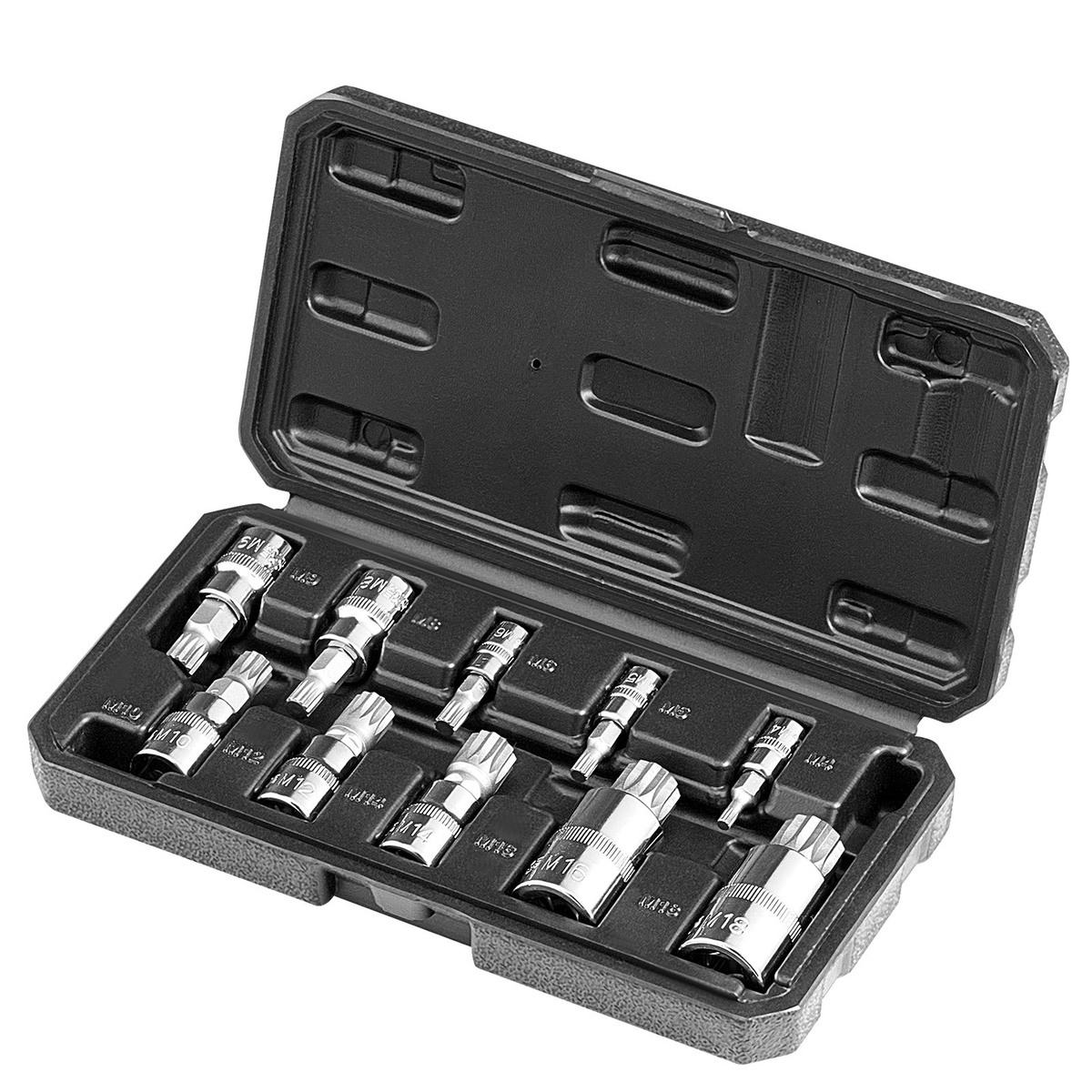 小物 t.u 10PCS XZN Triple Square Spline Bit Socket Set M4-M18 Cr-V