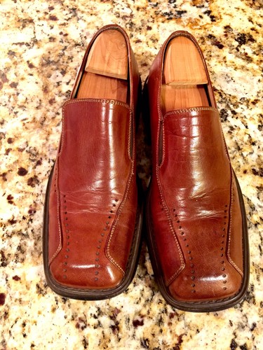 SCARPE DA UOMO USATE IN PELLE FORMA QUADRA SIZE 41 Marca DEBUT col.  Bluette. EUR 40,00 - PicClick IT