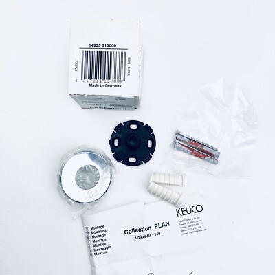 KEUCO WALL MOUNTING SET WITH COVER CHROME-PLATED/WHITE 14935010000