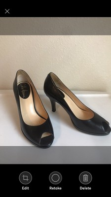 black peek a boo heels