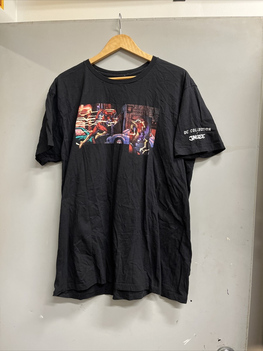 The Flash Black Graphic T-Shirt DC Collection by Jim Lee Tee Adult