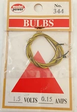 Model Power HO 1.5 Volts Bulbs 0.15 AMPS #344