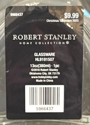 2023 Robert Stanley 13 oz BOOT Clear Dimpled Drinking Glass/ Coffee Mug OR Vase - Picture 8 of 8
