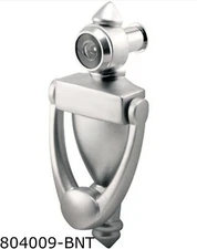 New Prime Line 804009-BNT Deluxe Door Knocker Satin Nickel Finish w/ 180° Viewer
