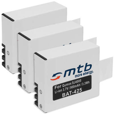 3x Li-Ion-Akku für Qumox SJ4000B, SJ 5000 Wifi, SJ 5000 Plus, SJ 6000 Wifi