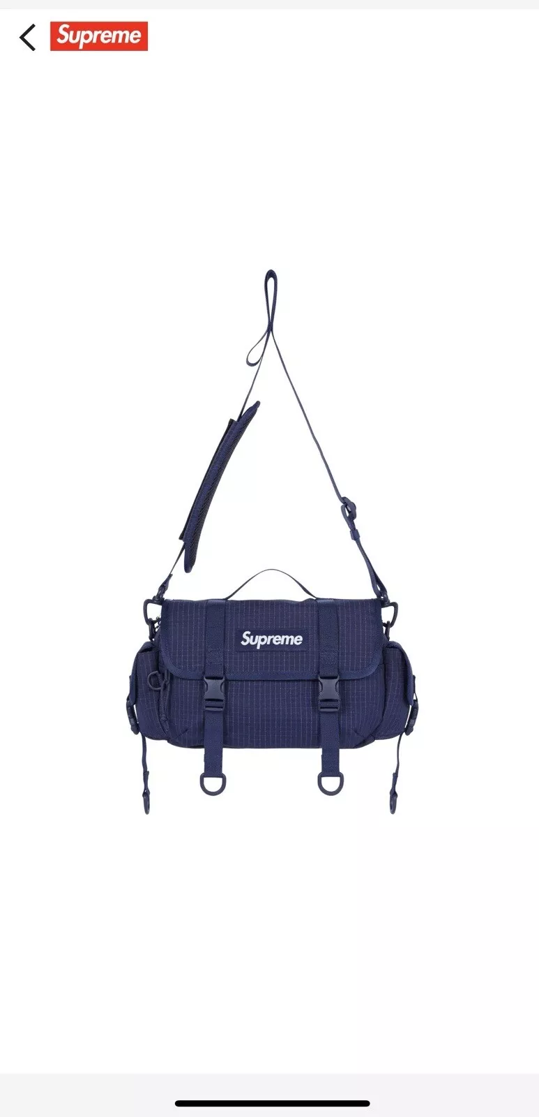 Mini sac de voyage Supreme SS24 bleu marine