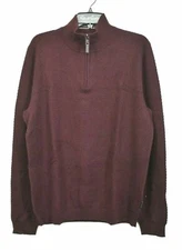 Ted Baker London Mens Purple Tunnel Slim Fit Textured Quarter Zip Sweater $199