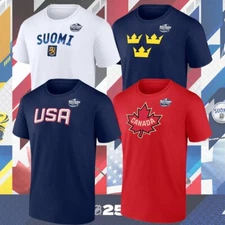 HOT NEW!! 2025 4 Nation Face-O Team T-Shirt Hockey Gift Fan Made S-5XL