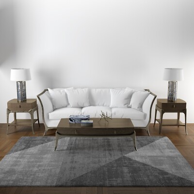 Teppich Wohnzimmer Mittelflor Geometrisch Kunst BURSA MODERN Modern Luxus Türkei