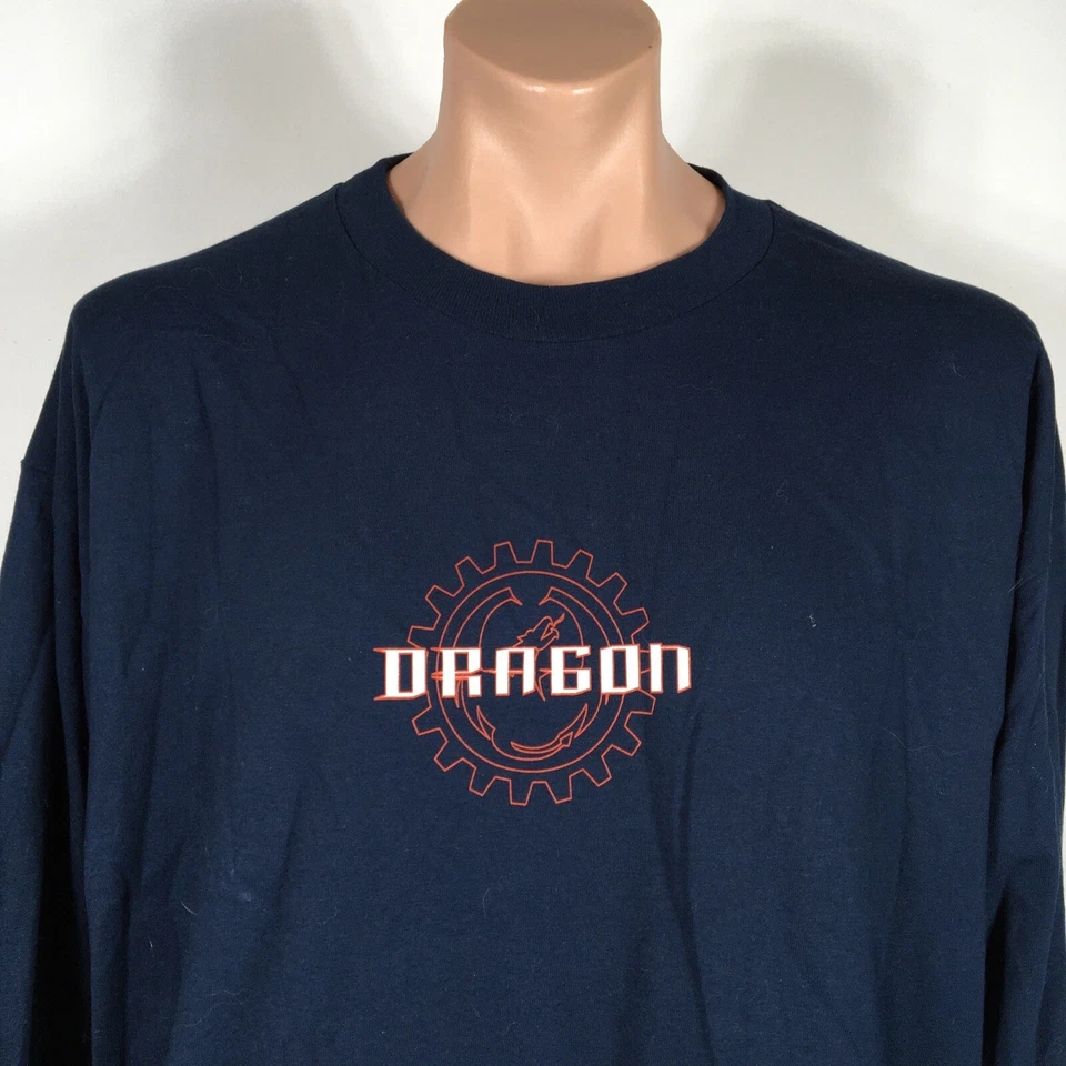 Camiseta De Colección Años 90 DRAGON Surf Skate Negra Manga Larga 2 Caras Logo Talla 2XL Óptica Foto 3 de 4