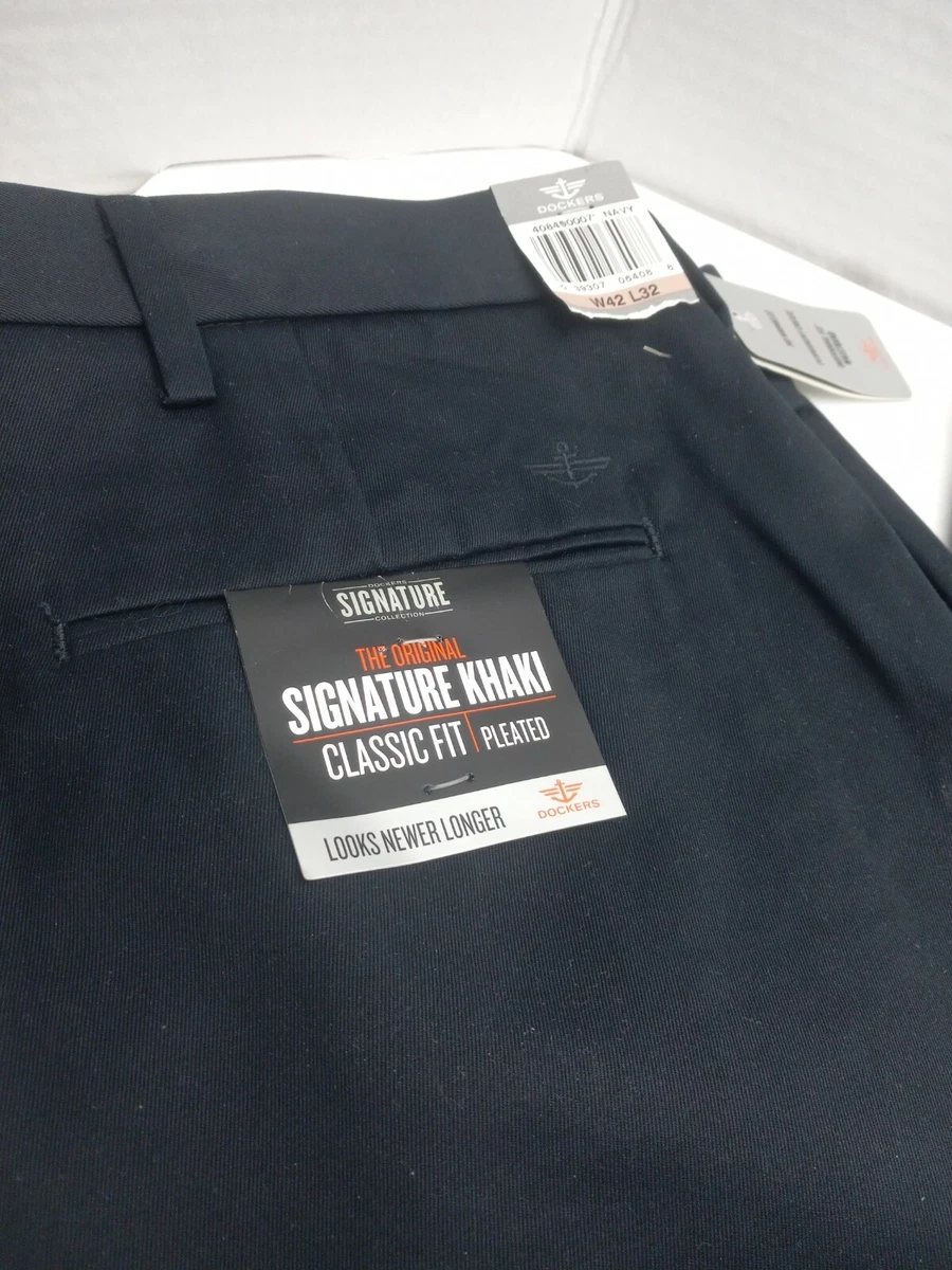 Dockers mens pants hotsell pleated classic fit