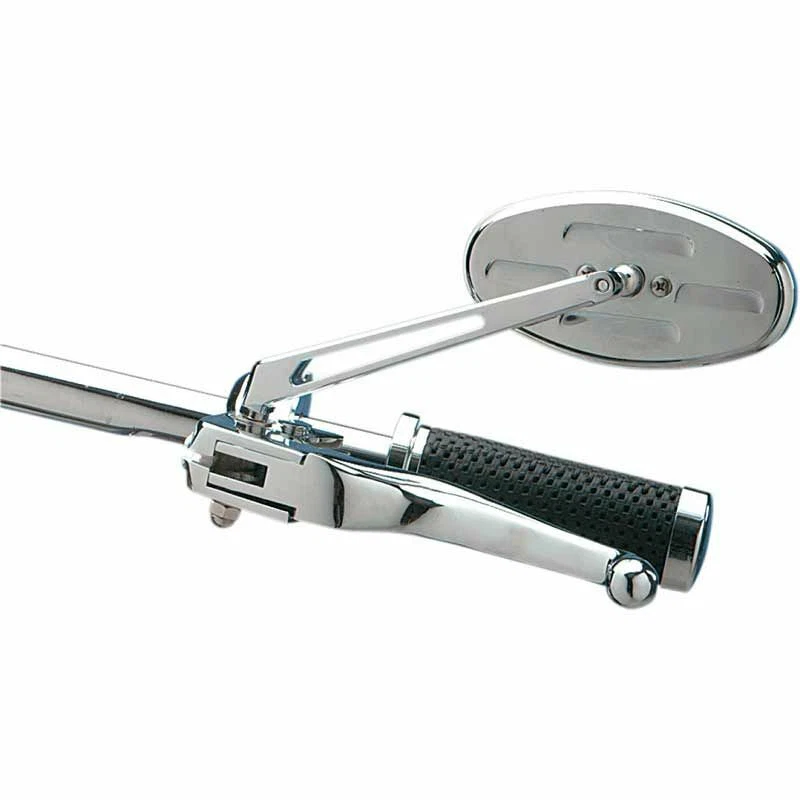 Specchi moto cromati Stealth per Harley Davidson sportster, dyna, 883, softail, - Immagine 2 di 3