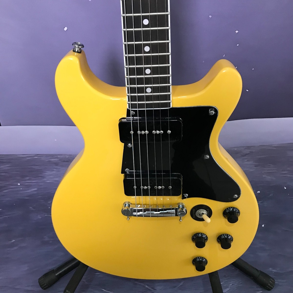 ギター LP CUSTOM model Custom LP Black Matte Finish Electric Guitar 2 P90 Pickup Mahogany