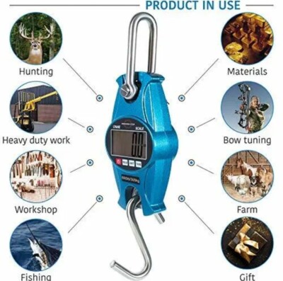 Digital Professional Hanging Scale Hanging 660 Lb 300 Kg With Accurate Reloading