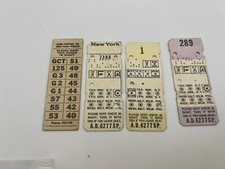 ANTIQUE 4 PENN CENTRAL CONDUCTOR SEAT CHECKS