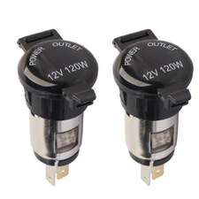 2 X 12V 120W Cigarette Lighter Power Socket Plug Outlet for Car Motorcycle