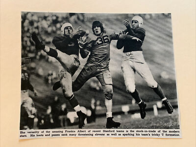 Frank Frankie Albert Stanford Indians 1943 S&S Football Pictorial CO Panel