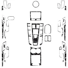 45Pcs Forged Carbon Fiber Full Kits Interior Trim Cover For Porsche Macan 14-21