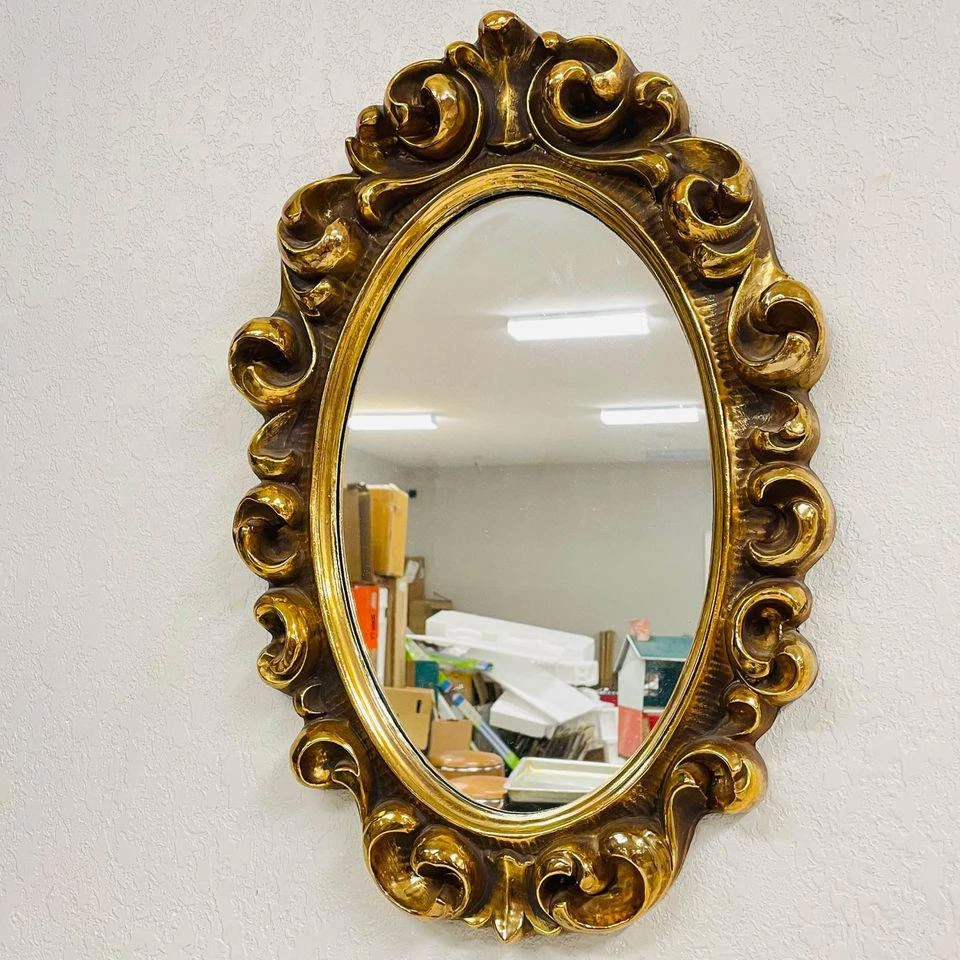 Vintage cheap oval mirror