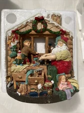 St Nicholas Square Christmas Collectible Santa Workshop Two Sides #25362