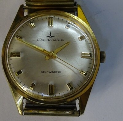 DUGENA-MATIC AUTOMATIK VINTAGEUHR SELF WINDING  Cal. 1064 PUW1460 läuft Perfekt