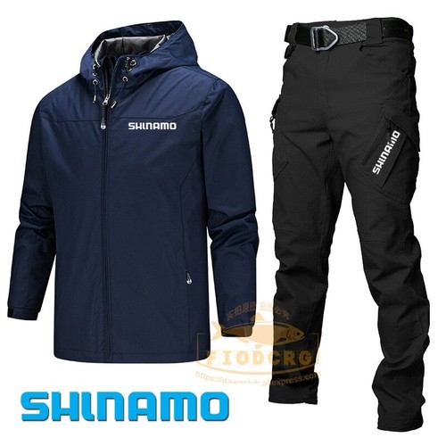 Men Waterproof Fishing Jacket Waterproof Outdoor Jacket Hoodie Fishing Trousers - Picture 15 of 17