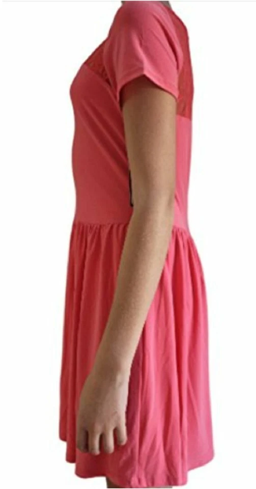 Un Deux Trois девочек платье кружевной вставки, коралл, 16 - Изображение 3 из 3