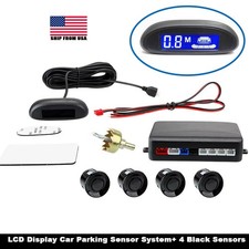 4 Parking Sensors LED Car Auto Backup Reverse Rear Radar System Alert Alarm Kit