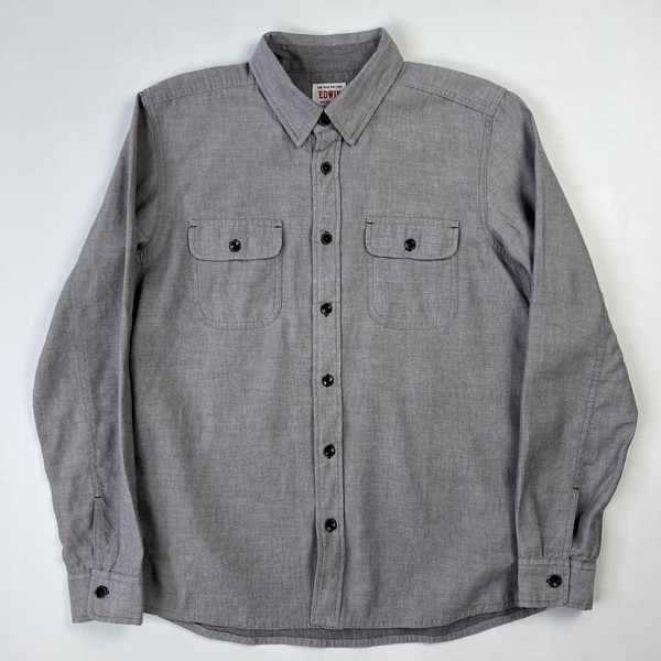 Men Edwin Shirt Grey Cotton 38 / M / 46 #30MW