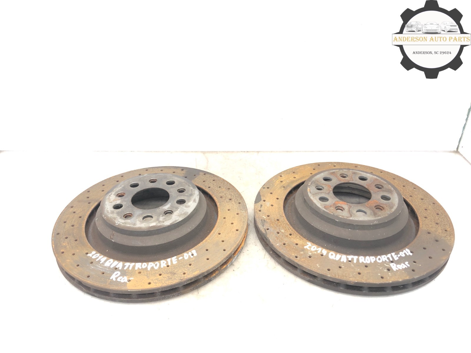 2014-2024 MASERATI QUATTROPORTE REAR DISC BRAKE ROTOR SET X2 OEM #NOTE