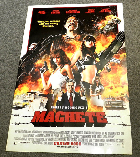 MACHETE RARE MOVIE POSTER ALL ACTORS ON SHEET DOUBLE SIDED 27" x 40" ONE SHEET