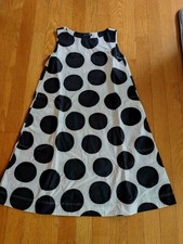 marimekko Sleeveless Dot Print Dress Size M Black White Collaboration