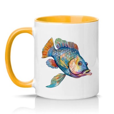 Bunte tropische Papageienfische Unisex 11 Unzen Keramiktasse Meereslebewesen Fisch Geschenk