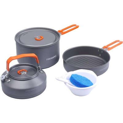 Camping Kochgeschirr Set Aluminium 9-teilig Outdoor Kochen Trekking Picknick