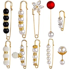 10pcs Heavy Duty Safety Pins Metal Large Safety Blanket Pins Brooch Pins with 