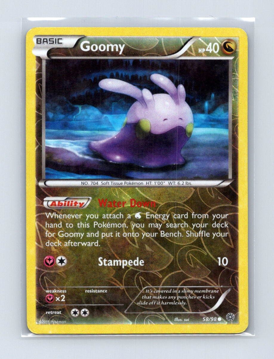 Goomy 58/98 Common Ancient Origins Pokemon Reverse Holo Lightly Played