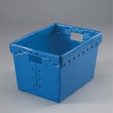 Global Industrial Postal Mail Tote Without Lid Corrugated Plastic Blue