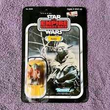 YODA Star Wars TESB Vintage Kenner Figure Orange Snake 32 Back Card 1980 MOC