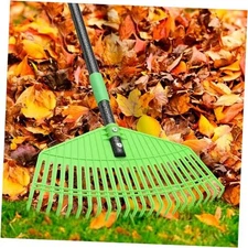 Garden Leaf Rake, 44" Long Handle Prevents Bending, 16.5" 44" LONG 16.5" WIDE