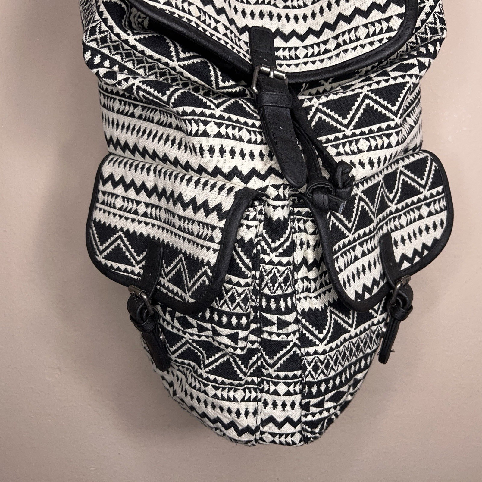 Mossimo Large Drawstring Bohemian Sytle Boho Blac… - image 6