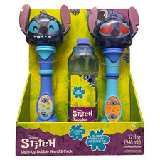 Licensed Character Light-Up Bubble Wands with Bubble Solution, 2 pk Stitch 
