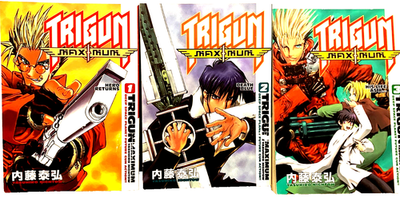 Trigun Maximum Vol. 1,2,3 Yasuhiro Nightow English Manga Books