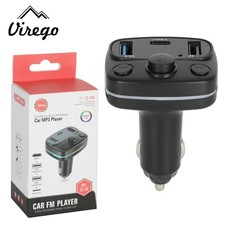 Car Bluetooth FM Transmitter Radio MP3 Wireless Adapter Hands-Free 3Port Charger