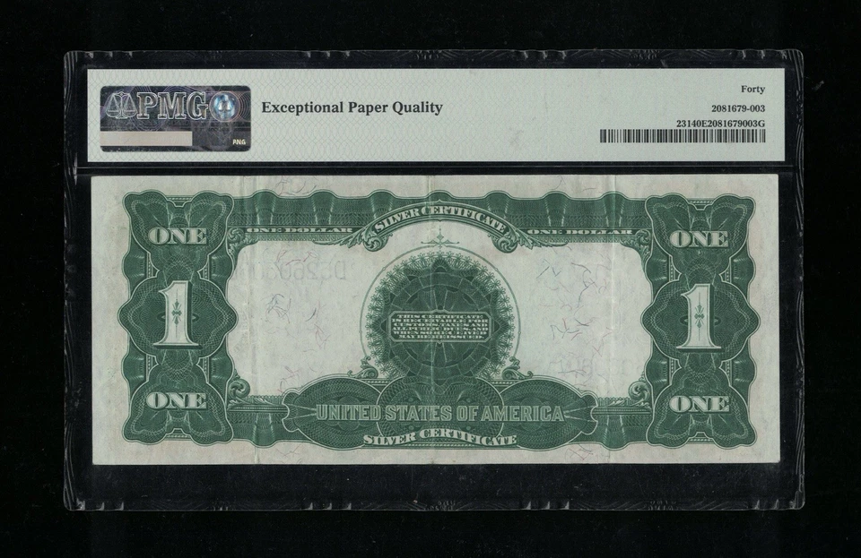 SC 1899 $1 Fr.231 Key Napier|Thompson Sig. Black Eagle Silver Cert. PMG 40 EPQ - Image 2 of 3