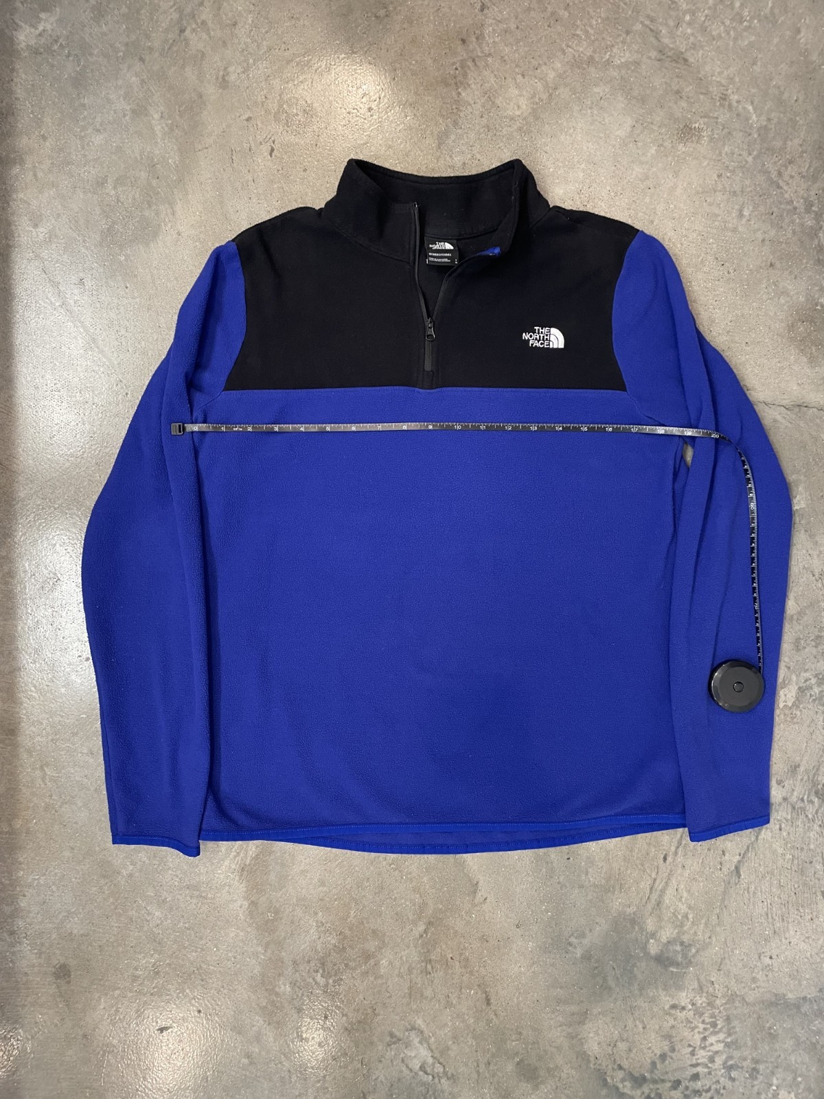 North Face Fleece 1/4 Zip Women L Blue Black Colorblock Jacket Outdoor Hiking thumbnail 7