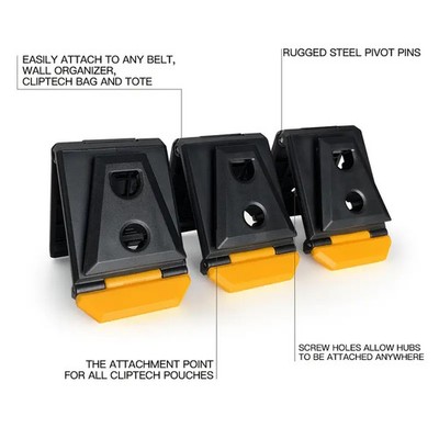 Toughbuilt Belt Clip TB-CT-150 Cliptech Hubs Clips One Touch Type 3pcs(freeship)